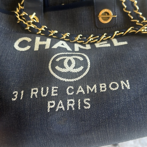 Chanel Denim Deauville Large Denim Tote Bag - Picture 16 of 16